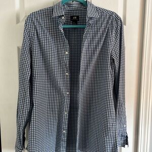 H&M Blue and White Gingham Shirt
